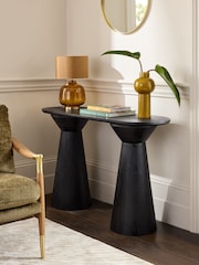 Black Soild Mango Wood Console Table - Image 1 of 7