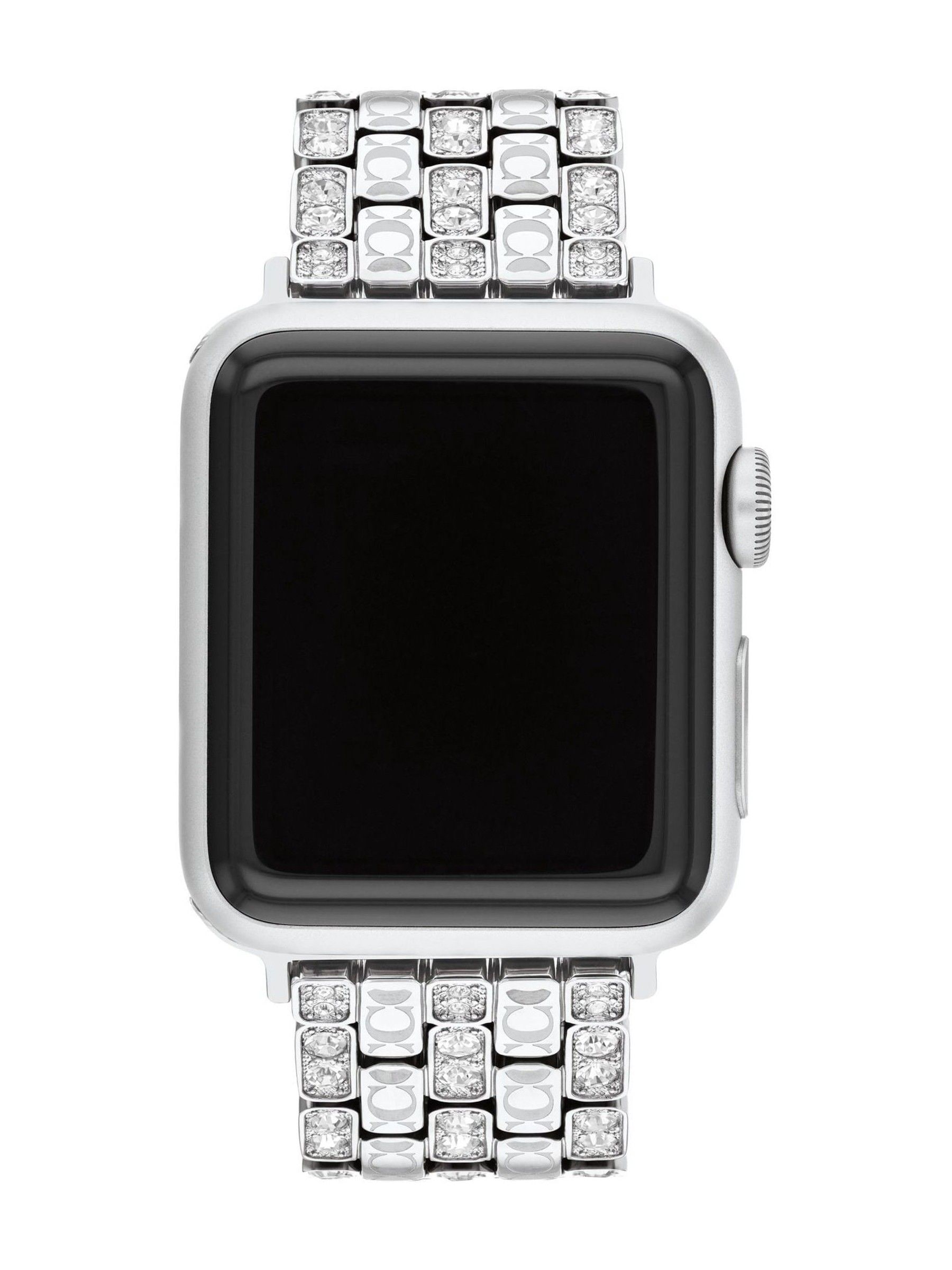 COACH Ladies Stainless Steel Signature C Apple Watch Strap, Silver, Women - Image 5
