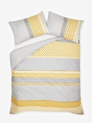 2 Pack Yellow Geo Reversible Duvet Cover and Pillowcase Set - Image 3 of 7