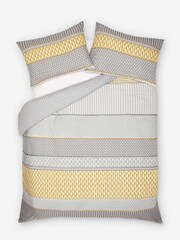 2 Pack Yellow Geo Reversible Duvet Cover and Pillowcase Set - Image 4 of 7