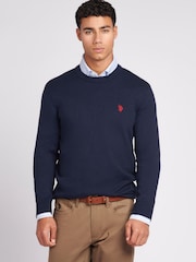U.S. Polo Assn. Mens Cotton Crew Neck Jumper - Image 1 of 8