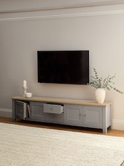 Dove Grey Malvern Oak Effect Up to 90 inch TV Unit - Image 2 of 11