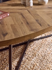 Dark Bronx Chevron Extra Large Coffee Table - Image 2 of 6