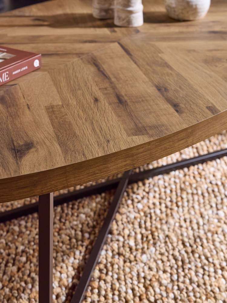 Dark Bronx Chevron Extra Large Coffee Table - Image 2 of 6