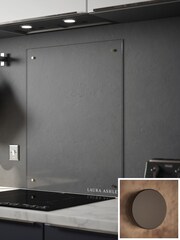 Laura Ashley Clear Glass Chrome Splashback 90cm x 75cm - Image 1 of 6
