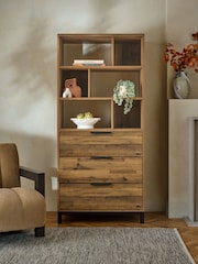 Dark Bronx Shelf with Drawers - Image 1 of 8