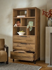 Dark Bronx Shelf with Drawers - Image 3 of 8