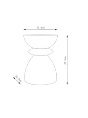 Black Stone Effect Totem Side Table - Image 4 of 4