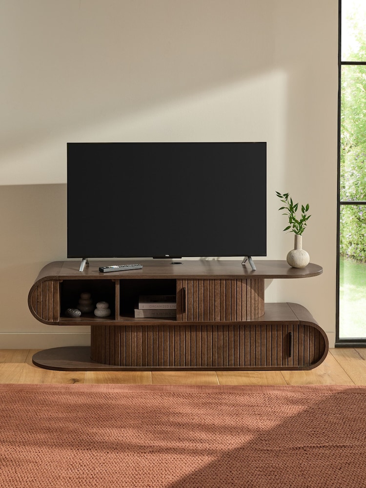 Dark Hyde Tambour Door TV Unit - Image 2 of 10
