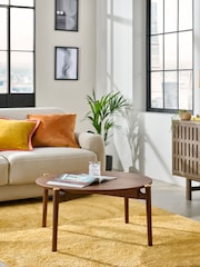 Dark Flinton Oak Veneer Coffee Table - Image 1 of 6