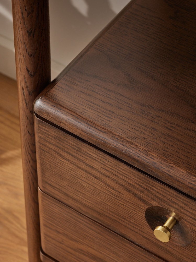 Dark Flinton Oak Veneer Storage Shelf - Image 9 of 9