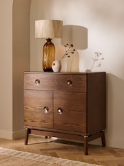 Dark Flinton Oak Veneer Small Sideboard - Image 2 of 8