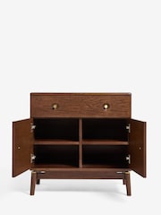 Dark Flinton Oak Veneer Small Sideboard - Image 6 of 8