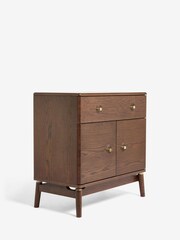 Dark Flinton Oak Veneer Small Sideboard - Image 7 of 8