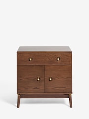 Dark Flinton Oak Veneer Small Sideboard - Image 8 of 8
