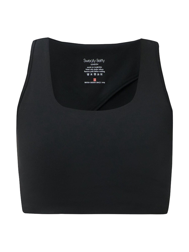 Sweaty Betty Black All Day Wrap Longline Bra - Image 6 of 6