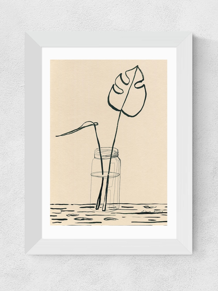 East End Prints Natural Line Drawing Leaves 3 by Elena Blanco - Image 3 of 3