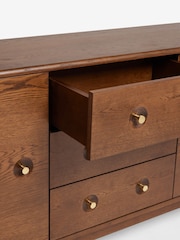 Dark Flinton Oak Veneer Large Sideboard - Image 5 of 9