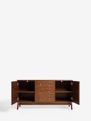 Dark Flinton Oak Veneer Large Sideboard - Image 7 of 9