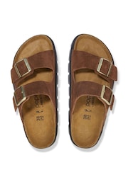 Birkenstock Brown Chunky Papillio Suede Arizona Platform Sandals - Image 3 of 3