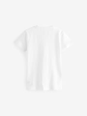 White Short Sleeve Plain T-Shirt (3mths-7yrs) - Image 2 of 3