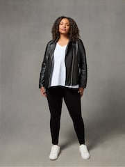 Live Unlimited Black Curve Ponte Leggings - Image 1 of 5