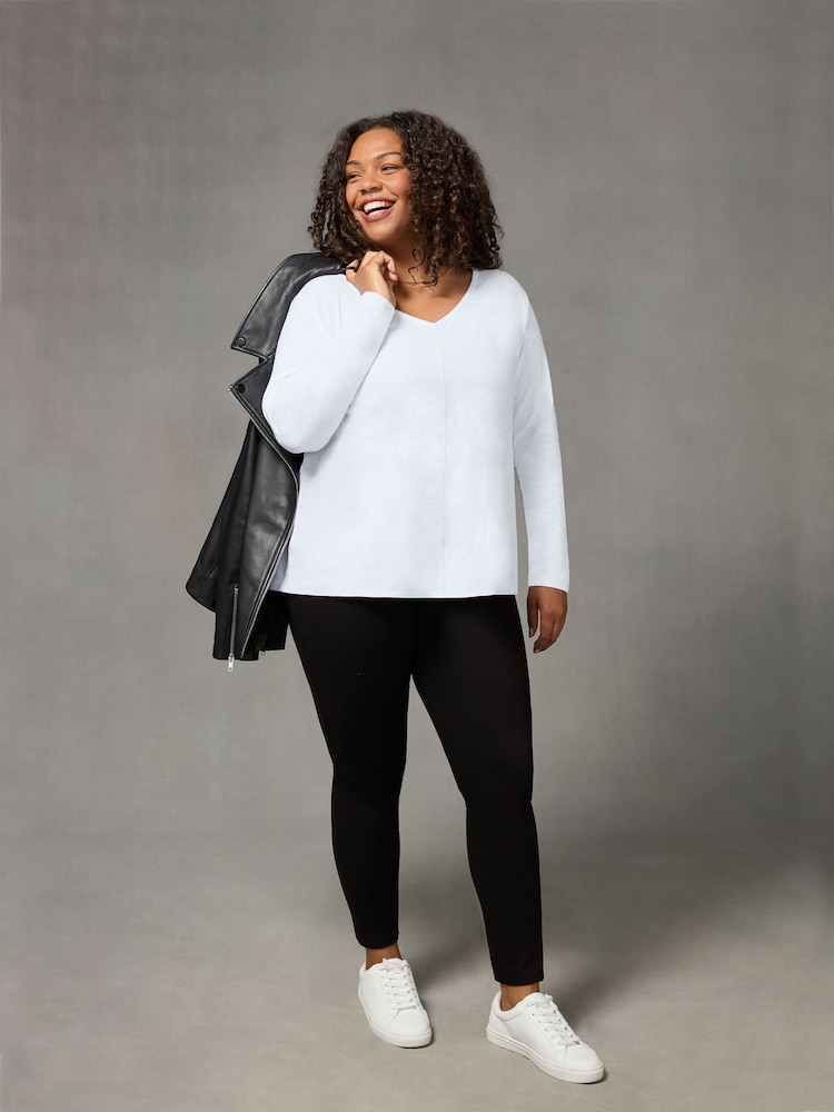 Live Unlimited Black Curve Ponte Leggings - Image 2 of 5