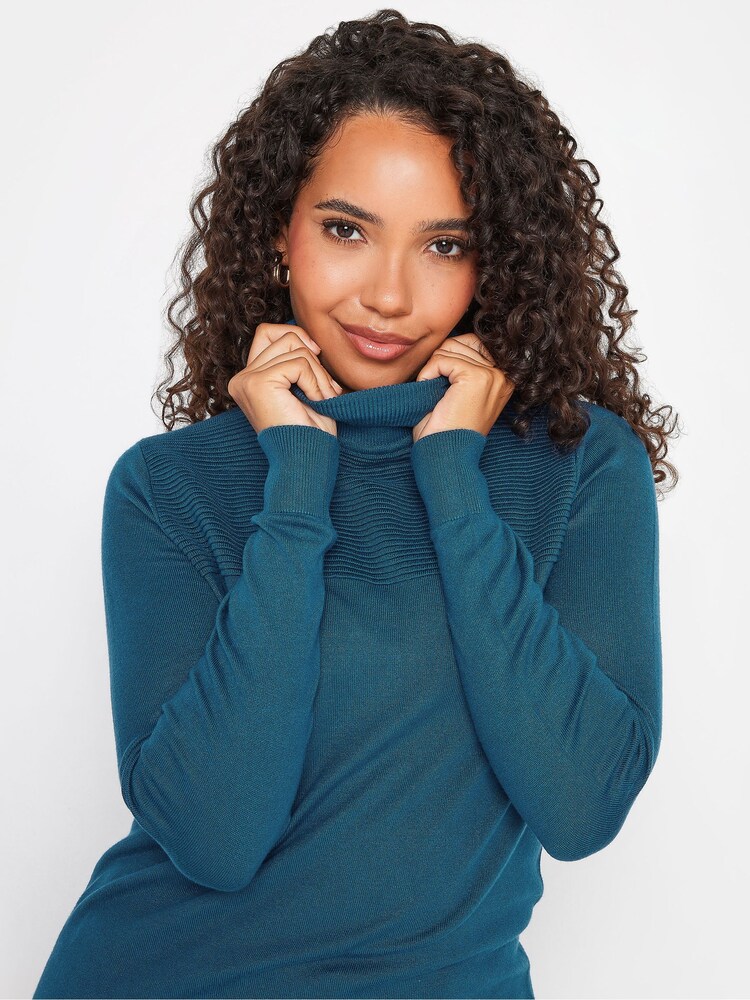 M&Co Blue Roll Neck Jumper - Image 4 of 4 M&Co Blue Roll Neck Jumper - Image 4 of 4