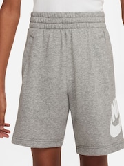 Nike Light Grey Club Fleece French Terry Shorts - Image 1 of 9