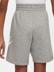 Nike Light Grey Club Fleece French Terry Shorts - Image 2 of 9