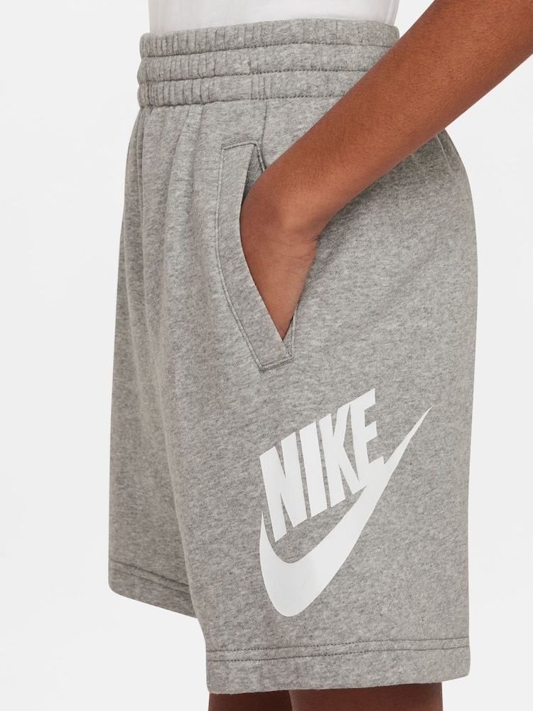 Nike Light Grey Club Fleece French Terry Shorts - Image 3 of 9