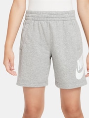 Nike Light Grey Club Fleece French Terry Shorts - Image 4 of 9