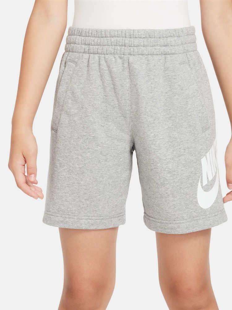 Nike Light Grey Club Fleece French Terry Shorts - Image 4 of 9