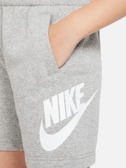 Nike Light Grey Club Fleece French Terry Shorts - Image 6 of 9