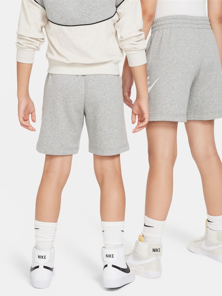 Nike Light Grey Club Fleece French Terry Shorts - Image 8 of 9