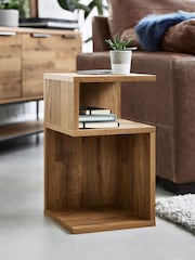 Dark Bronx Oak Effect Side Table - Image 1 of 9