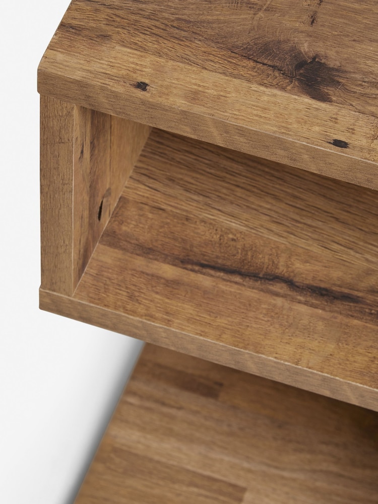 Dark Bronx Oak Effect Side Table - Image 9 of 9