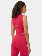 Sweaty Betty Red All Day Cropped Wrap Tank Top - Image 4 of 6