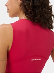 Sweaty Betty Red All Day Cropped Wrap Tank Top - Image 5 of 6