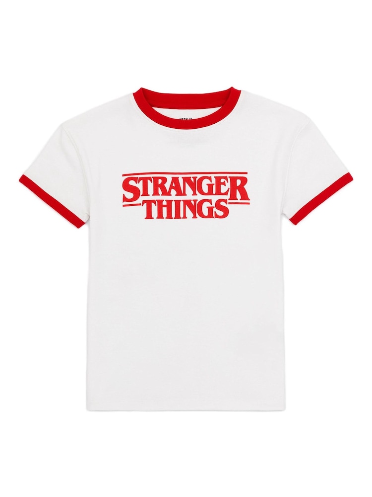 Vanilla Underground Red Stranger Things Girls Licensing Short Pyjamas - Image 2 of 7