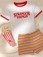 Vanilla Underground Red Stranger Things Girls Licensing Short Pyjamas - Image 6 of 7