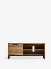 Dark Bronx Up to 50 inch Oak Effect Slim TV Unit - Image 5 of 9