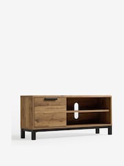 Dark Bronx Up to 50 inch Oak Effect Slim TV Unit - Image 6 of 9