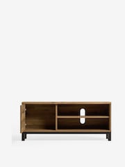 Dark Bronx Up to 50 inch Oak Effect Slim TV Unit - Image 7 of 9