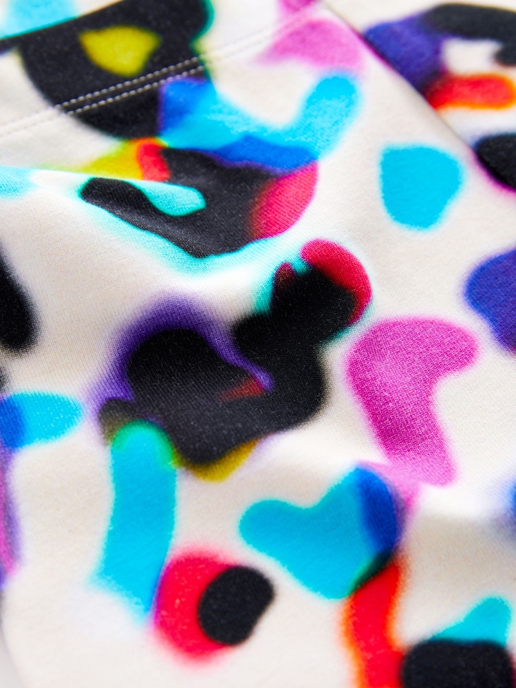 Black/ Pink Animal Print Cycle Shorts (3-16yrs) - Image 3 of 3