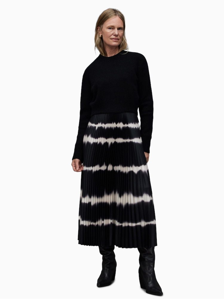 AllSaints Black Curtis Dress - Image 1 of 9