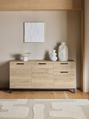 Light Bronx Oak Effect Sideboard - Image 1 of 12