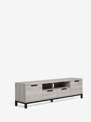 Grey Bronx Up to 80 inch Oak Effect Slim TV Unit - Image 5 of 6