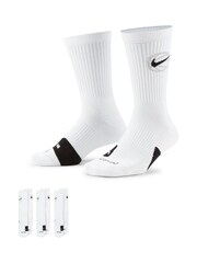 Nike White Everyday Crew Basketball Socks 3 Pack - Image 1 of 4