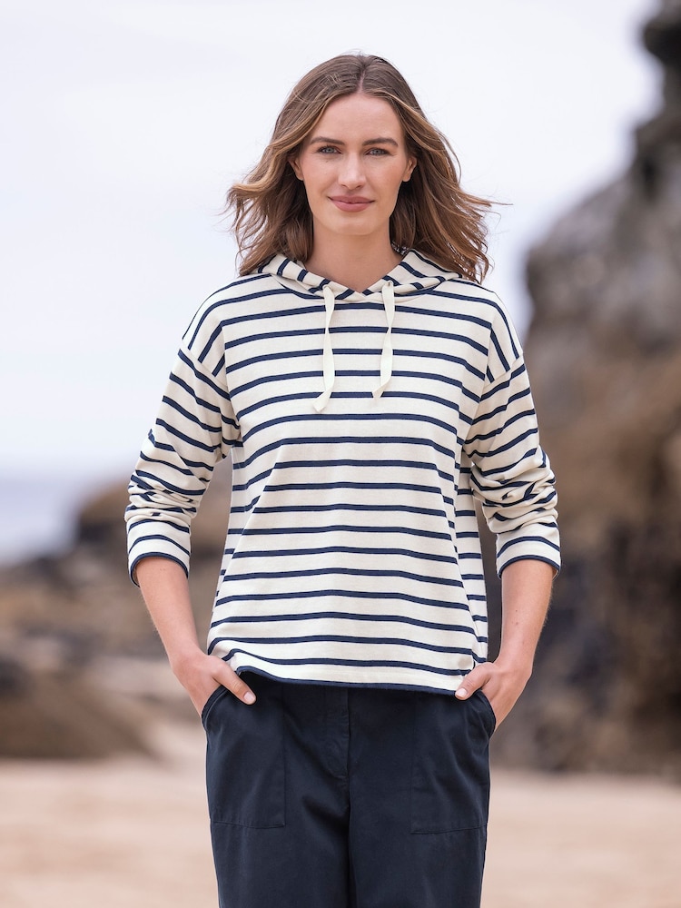 Celtic & Co. White Organic Cotton Jersey Hoodie - Image 1 of 7